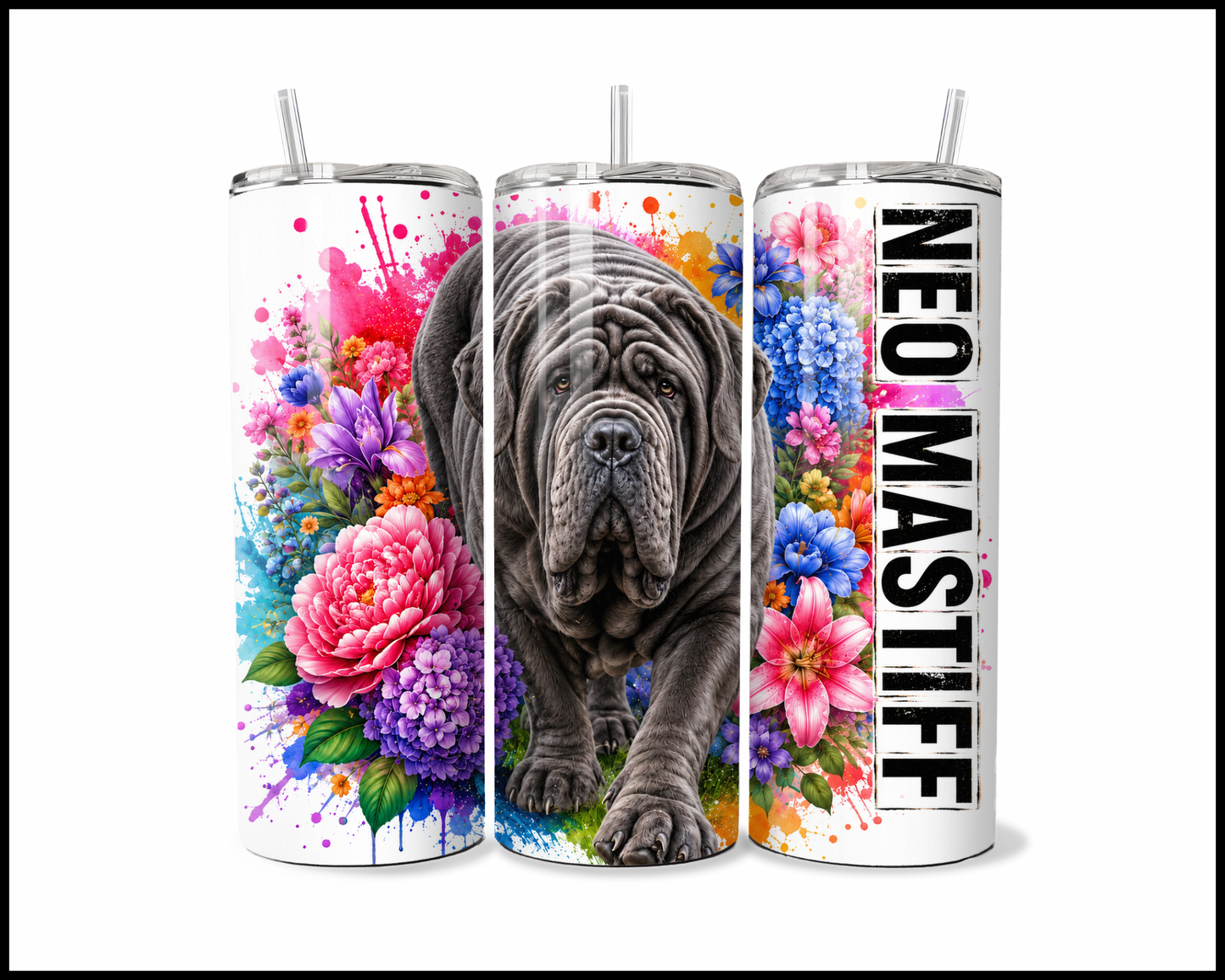 Blooming Neapolitan Mastiff Tumbler (5438)