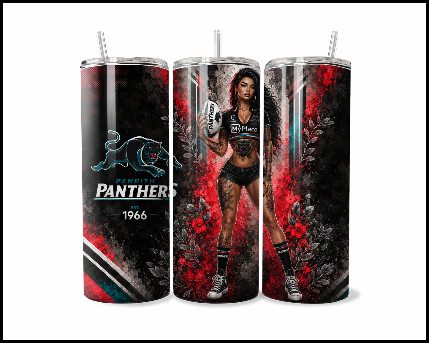 Stainless Steel Tumbler - Penrith Panthers (5502)