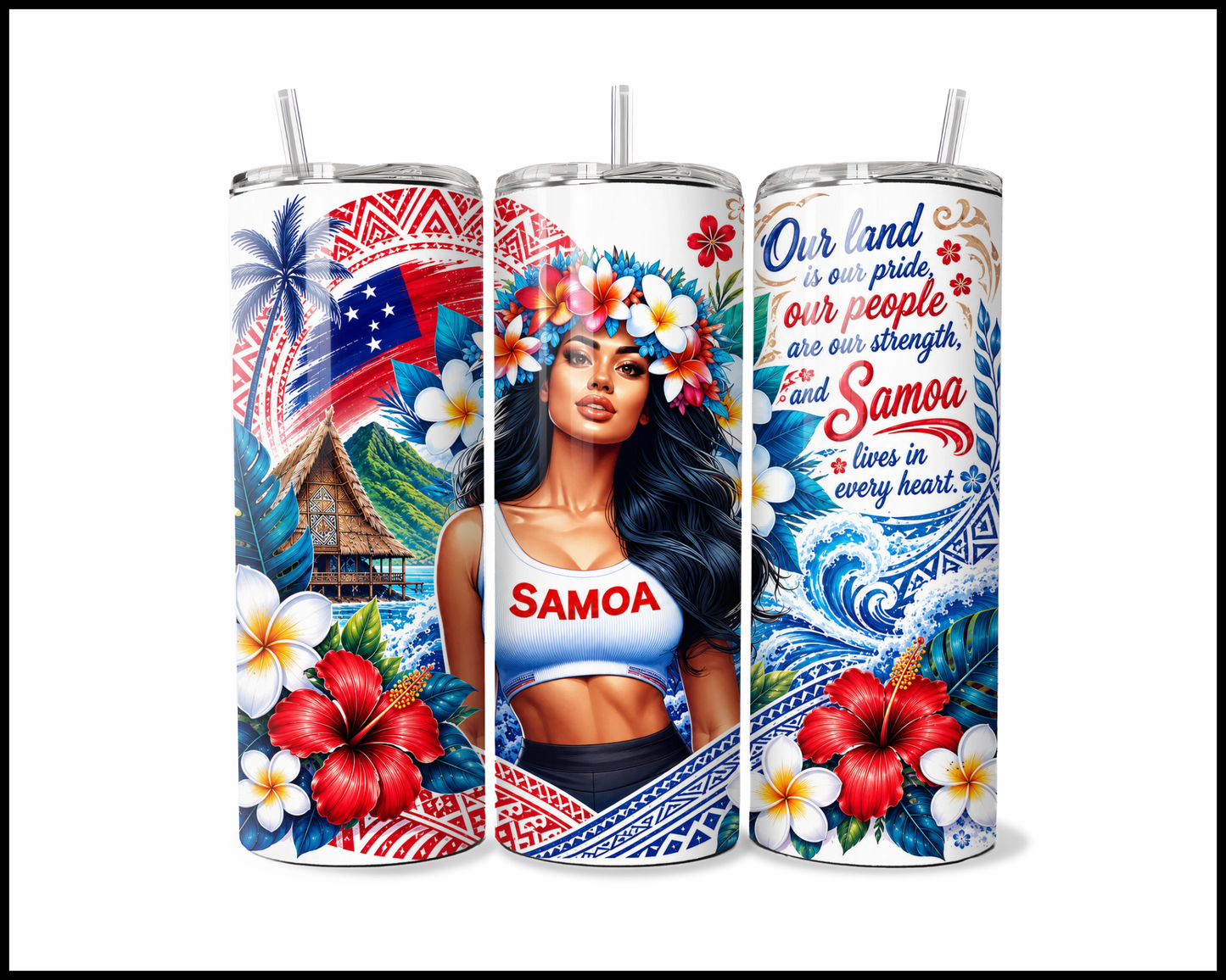 Somoa Lives In Every Heart Stainless Steel Tumbler (5557)
