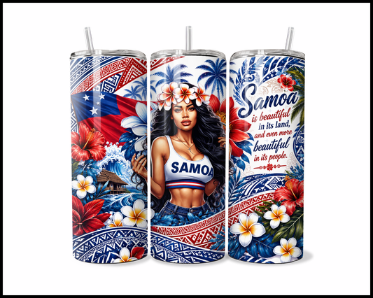 Somoa's Beauty Stainless Steel Tumbler (5558)