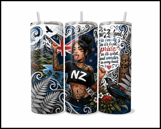 New Zealand - Wander In Every Heart Stainless Steel Tumbler (5559)