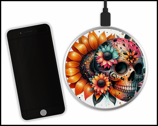 Skull Sublimated Wireless Phone Charger (455)