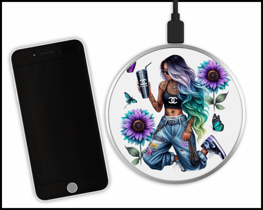 Chanel Inspired Sublimated Wireless Phone Charger (355)