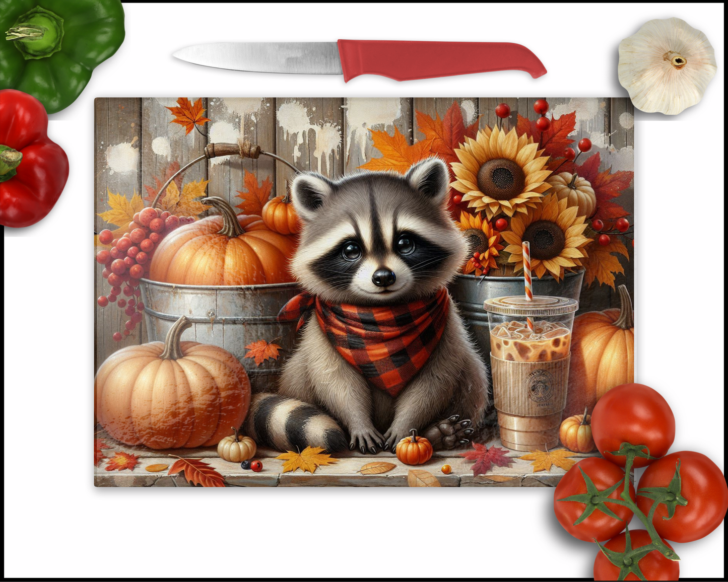 Racoon Sublimated Cutting Board (114)