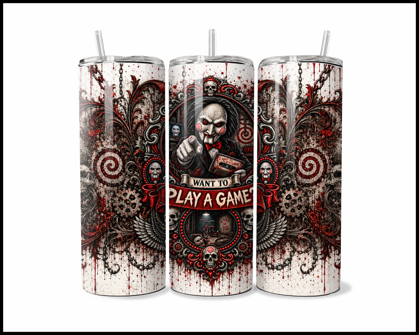Sinister Sips - Jigsaw Stainless Steel Tumbler (5610)