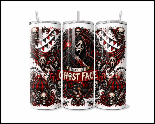 Sinister Sips - Ghost Face Stainless Steel Tumbler (5616)