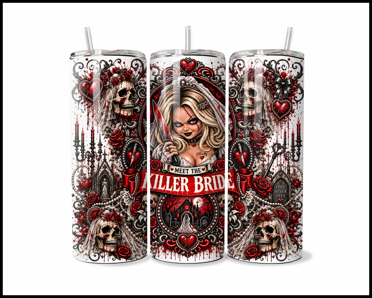 Sinister Sips - Bride of Chucky Stainless Steel Tumbler (5617)