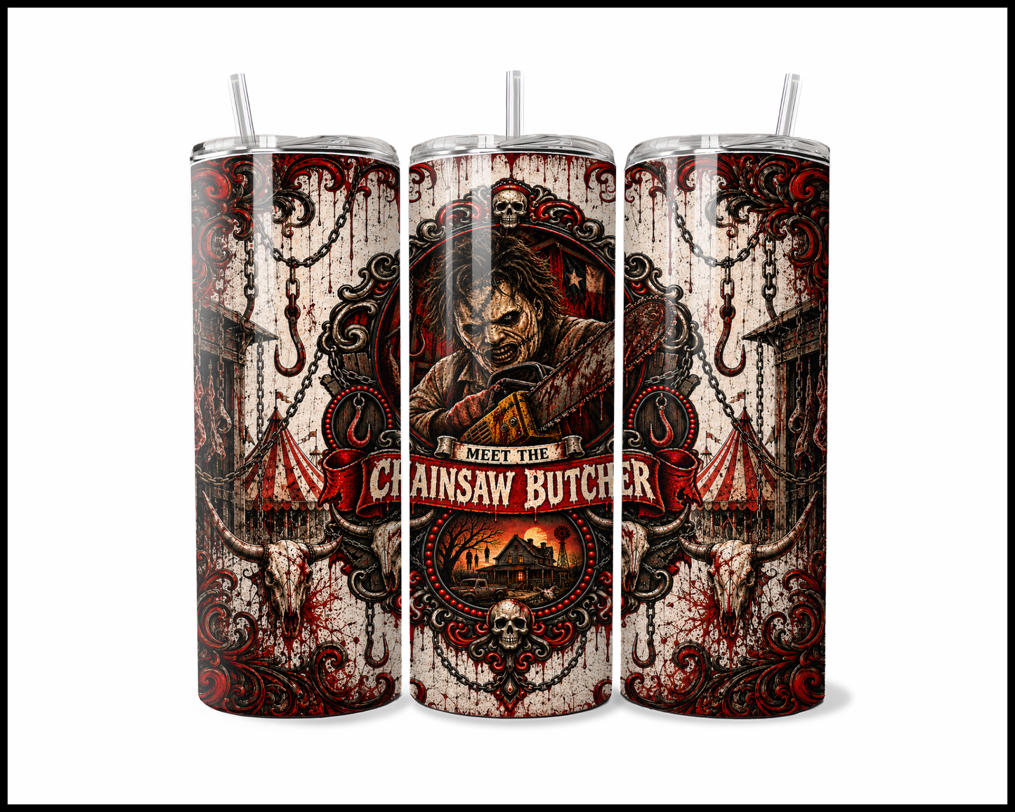 Sinister Sips - Leatherface Stainless Steel Tumbler (5619)