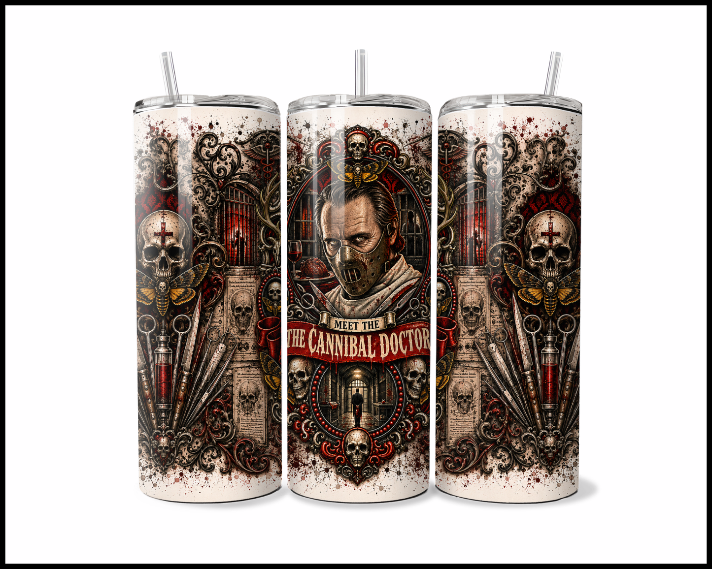 Sinister Sips - Dr. Hannibal Lecter Stainless Steel Tumbler (5622)
