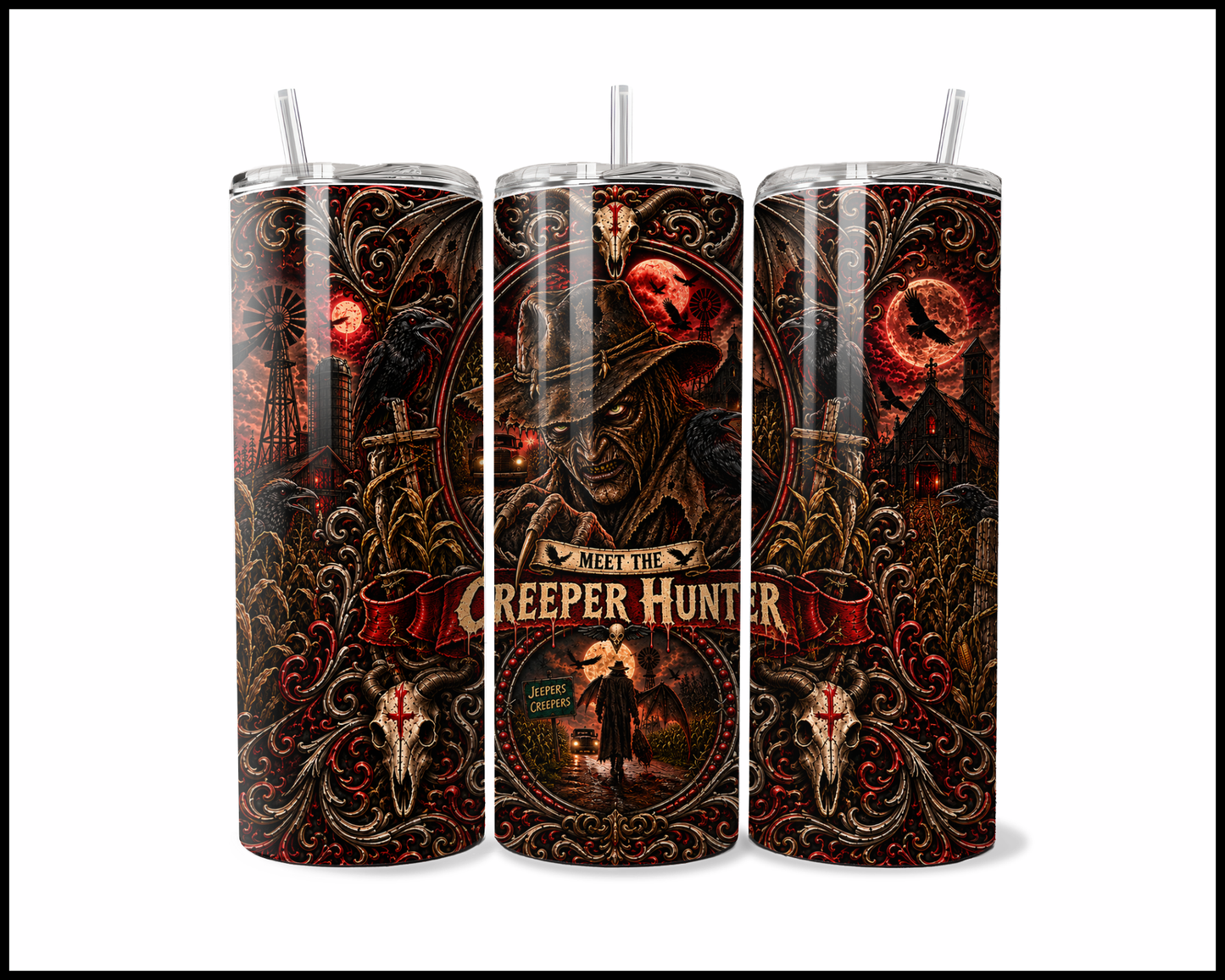 Sinister Sips - The Creeper  Stainless Steel Tumbler (5623)