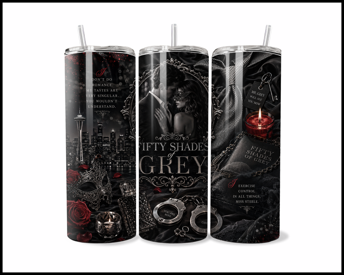 Fifty Shades of Grey Inspired Stainless Steel Tumbler (5629)