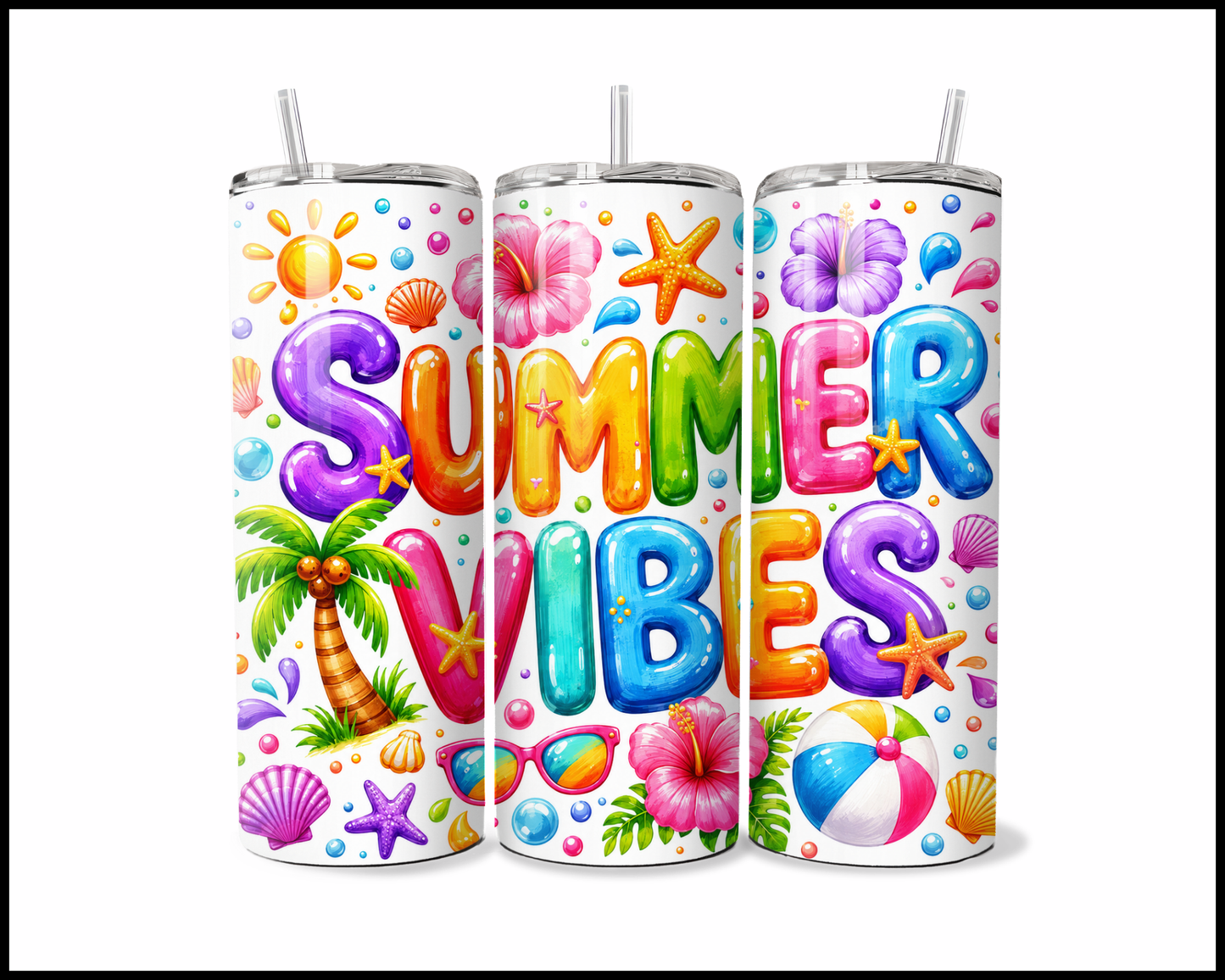 Summer Vibes Stainless Steel Tumbler (5641)