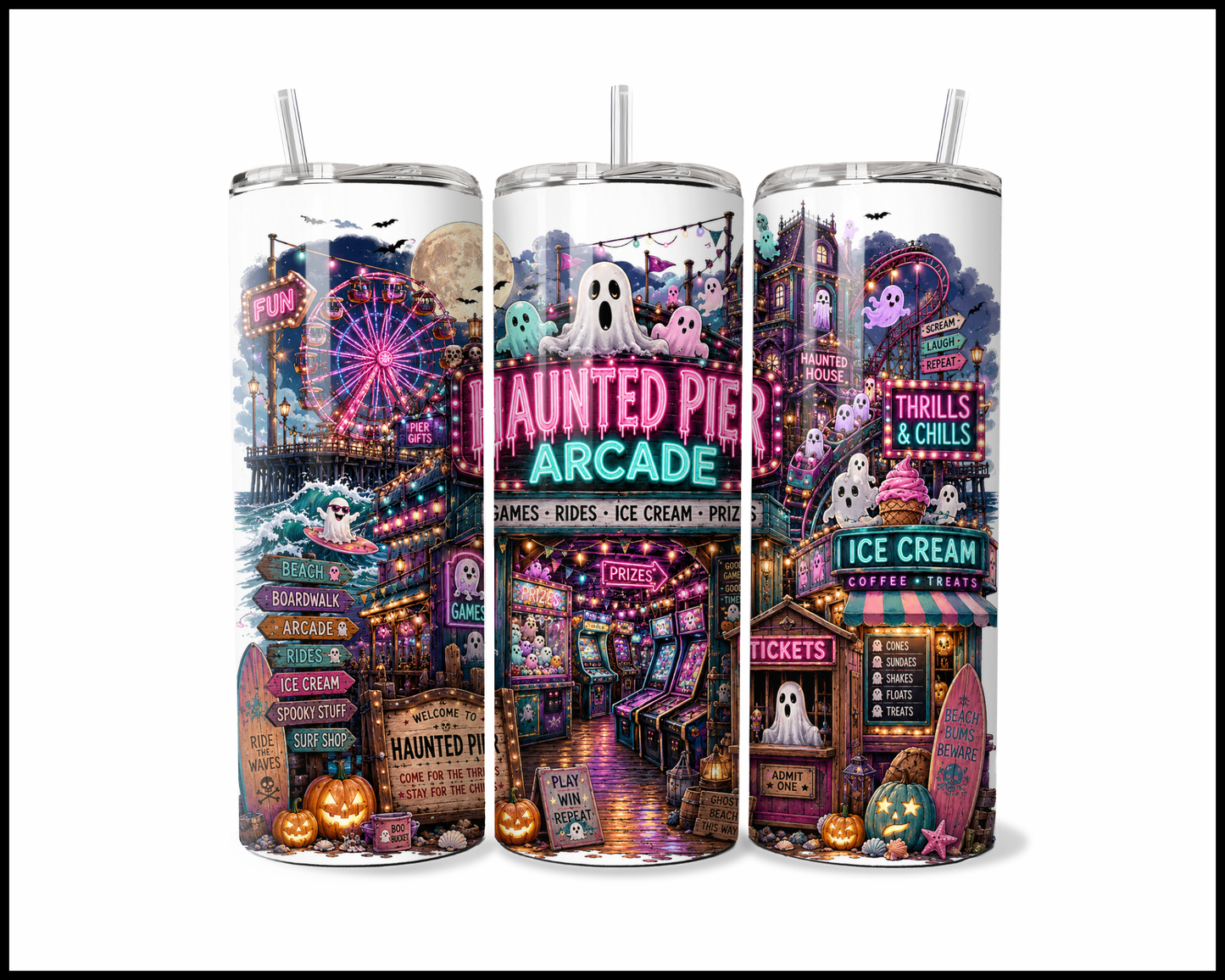 Here for the Thrills, Not Your Drama Stainless Steel Tumbler (5643)
