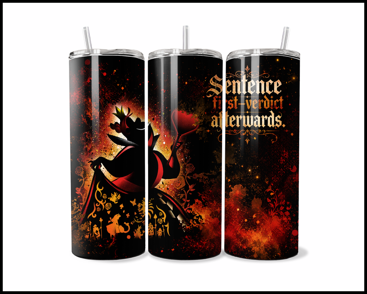 Midnight Magic - Alice In Wonderland Inspired Stainless Steel Tumbler (5676)