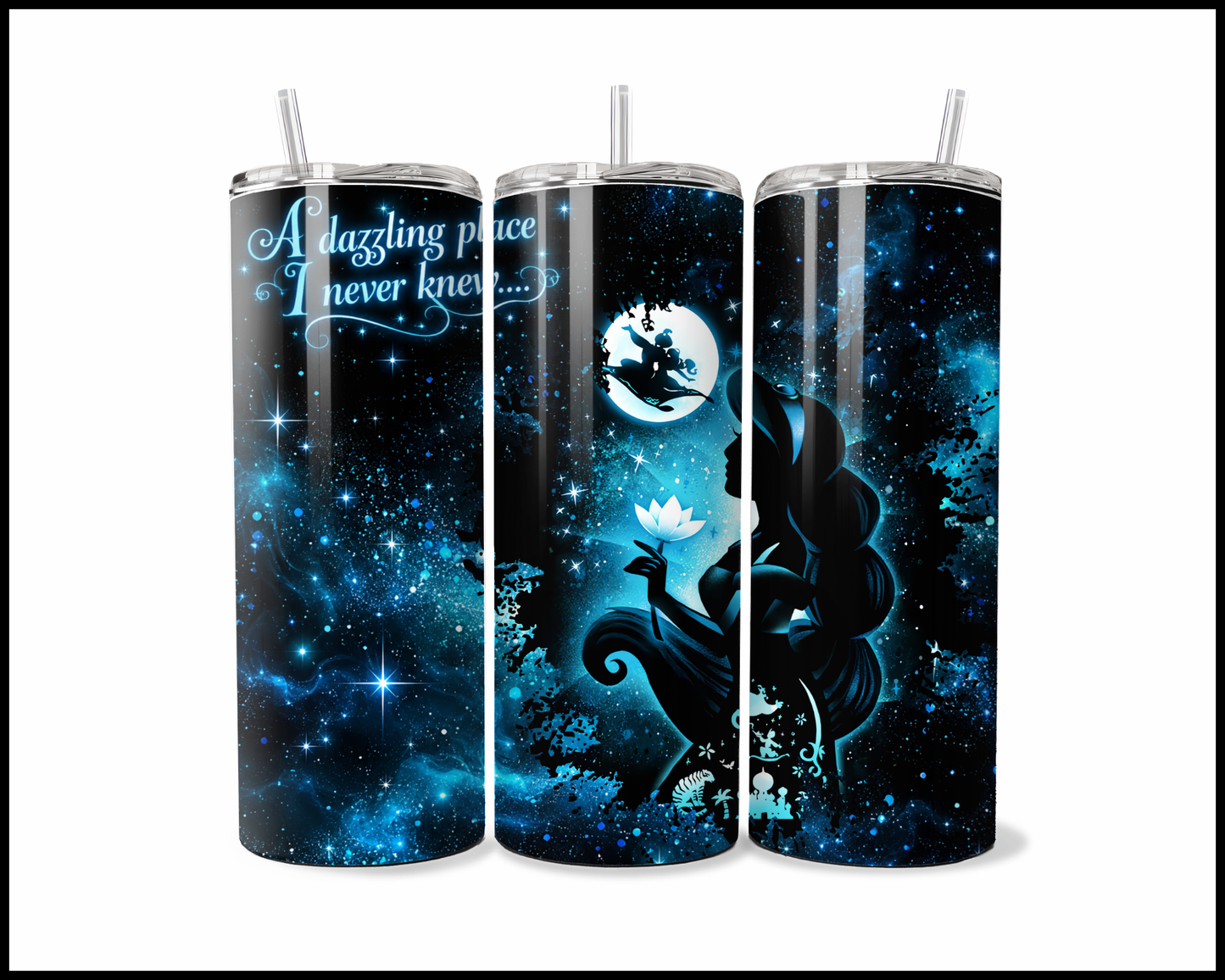 Midnight Magic - Aladdin Inspired Stainless Steel Tumbler (5677)