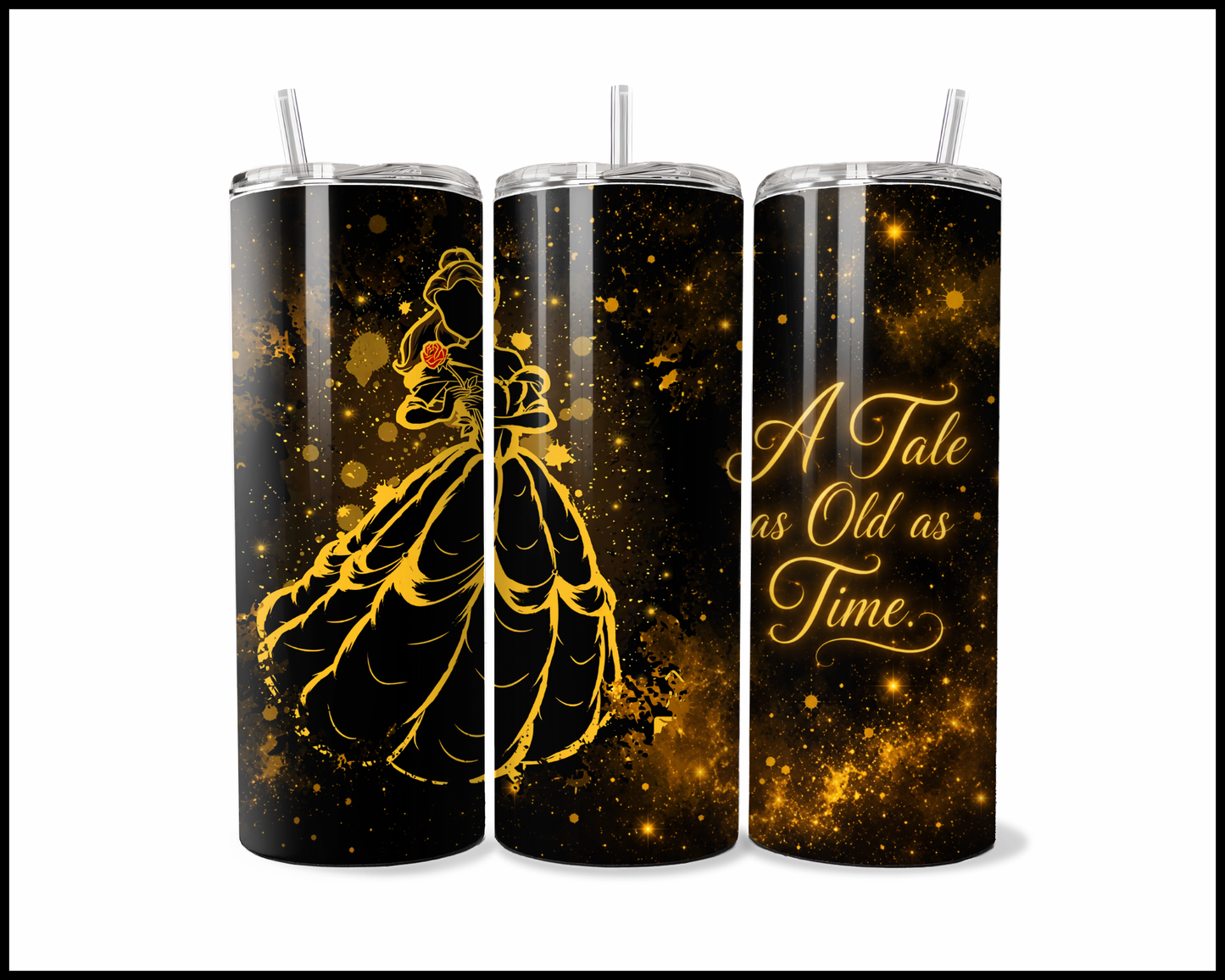 Midnight Magic - Beauty & The Beast Inspired Stainless Steel Tumbler (5685)