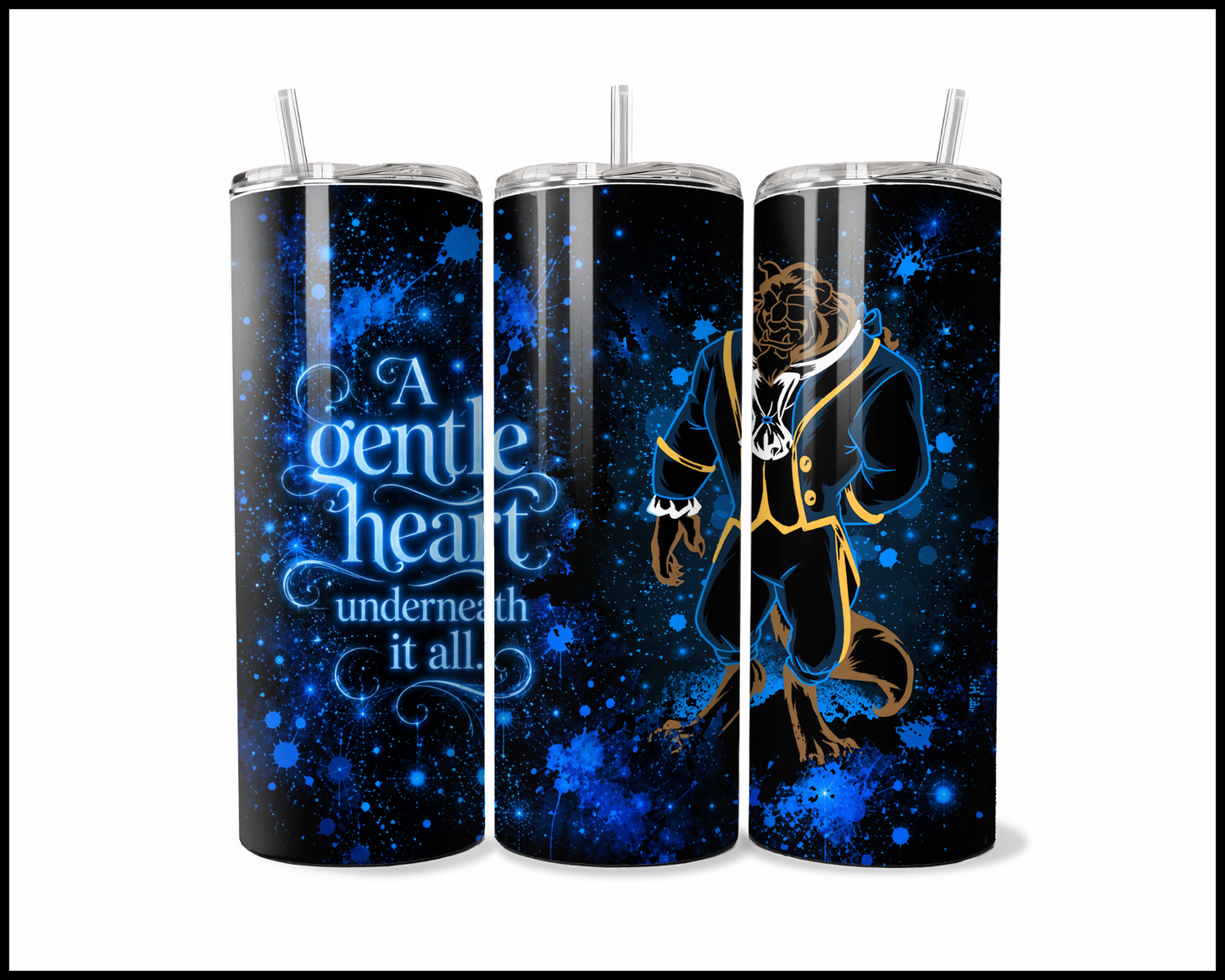 Midnight Magic - Beauty & The Beast Inspired Stainless Steel Tumbler (5686)