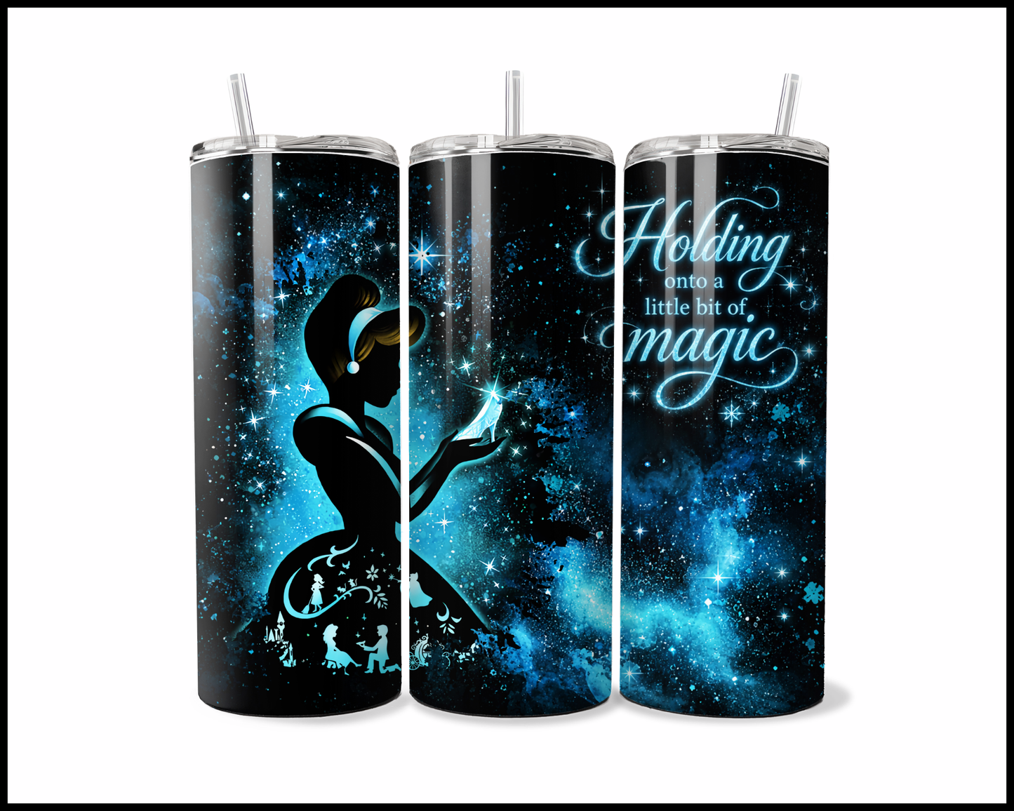 Midnight Magic - Cinderella Inspired Stainless Steel Tumbler (5690)