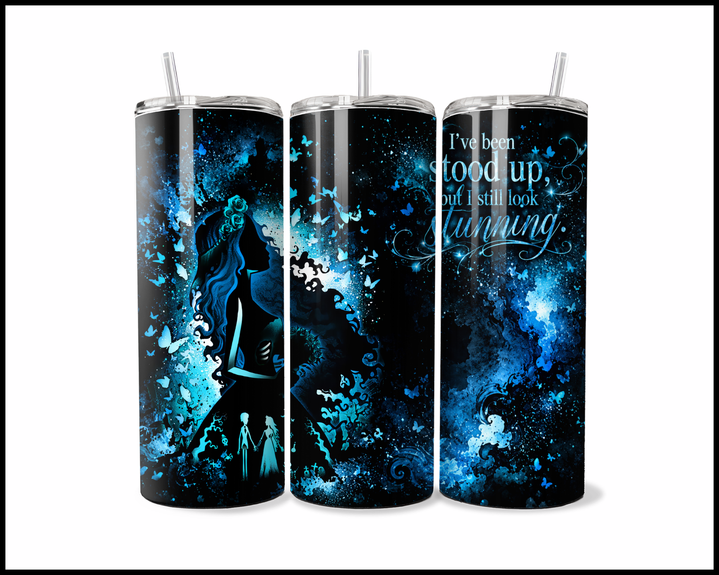 Midnight Magic - Corpse Bride Inspired Stainless Steel Tumbler (5692)