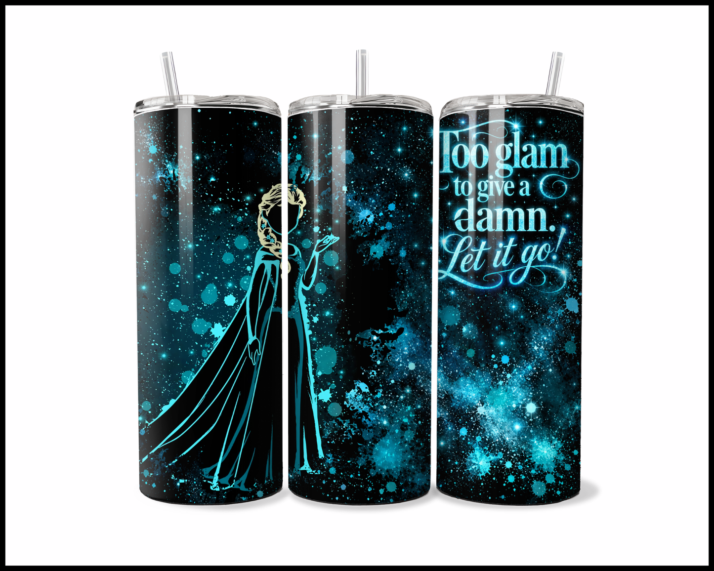 Midnight Magic - Frozen Inspired Stainless Steel Tumbler (5693)