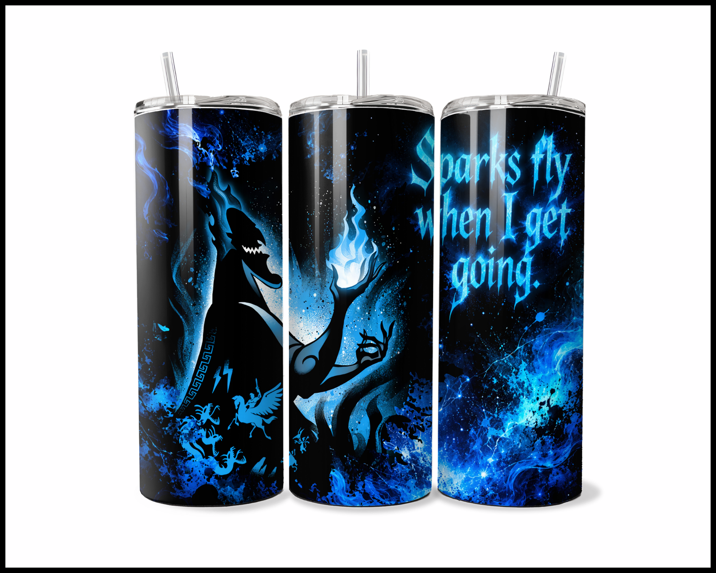 Midnight Magic - Hercules Inspired Stainless Steel Tumbler (5694)