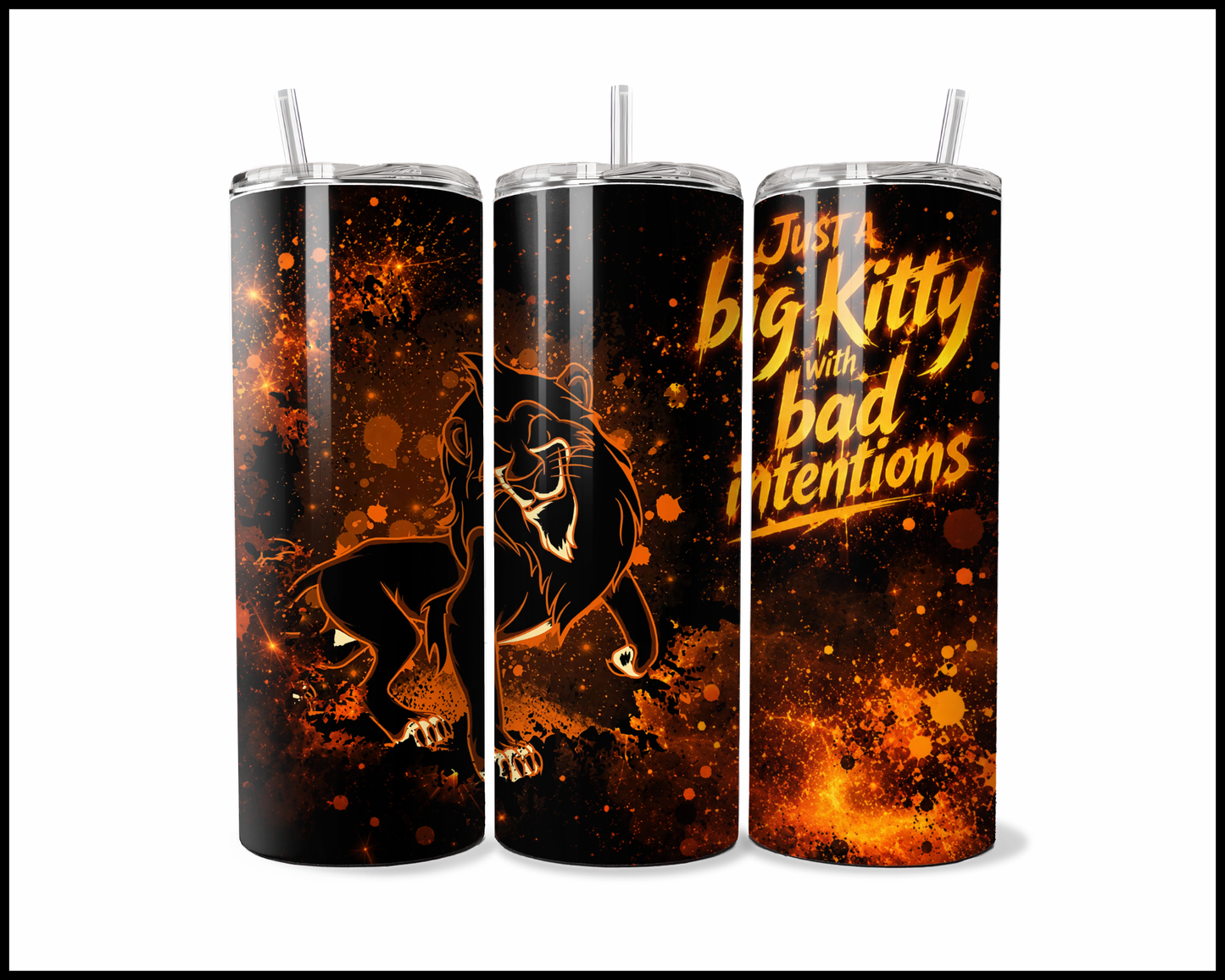 Midnight Magic - Lion King Inspired Stainless Steel Tumbler (5698)