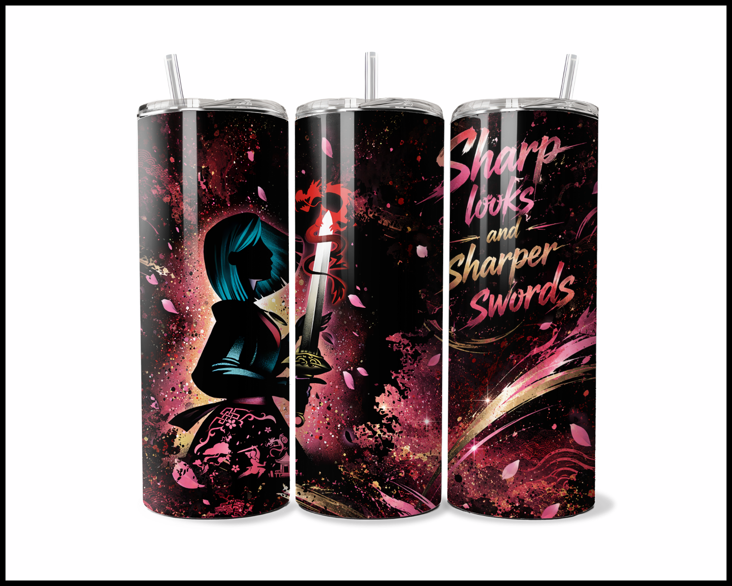 Midnight Magic - Mulan Inspired Stainless Steel Tumbler (5702)