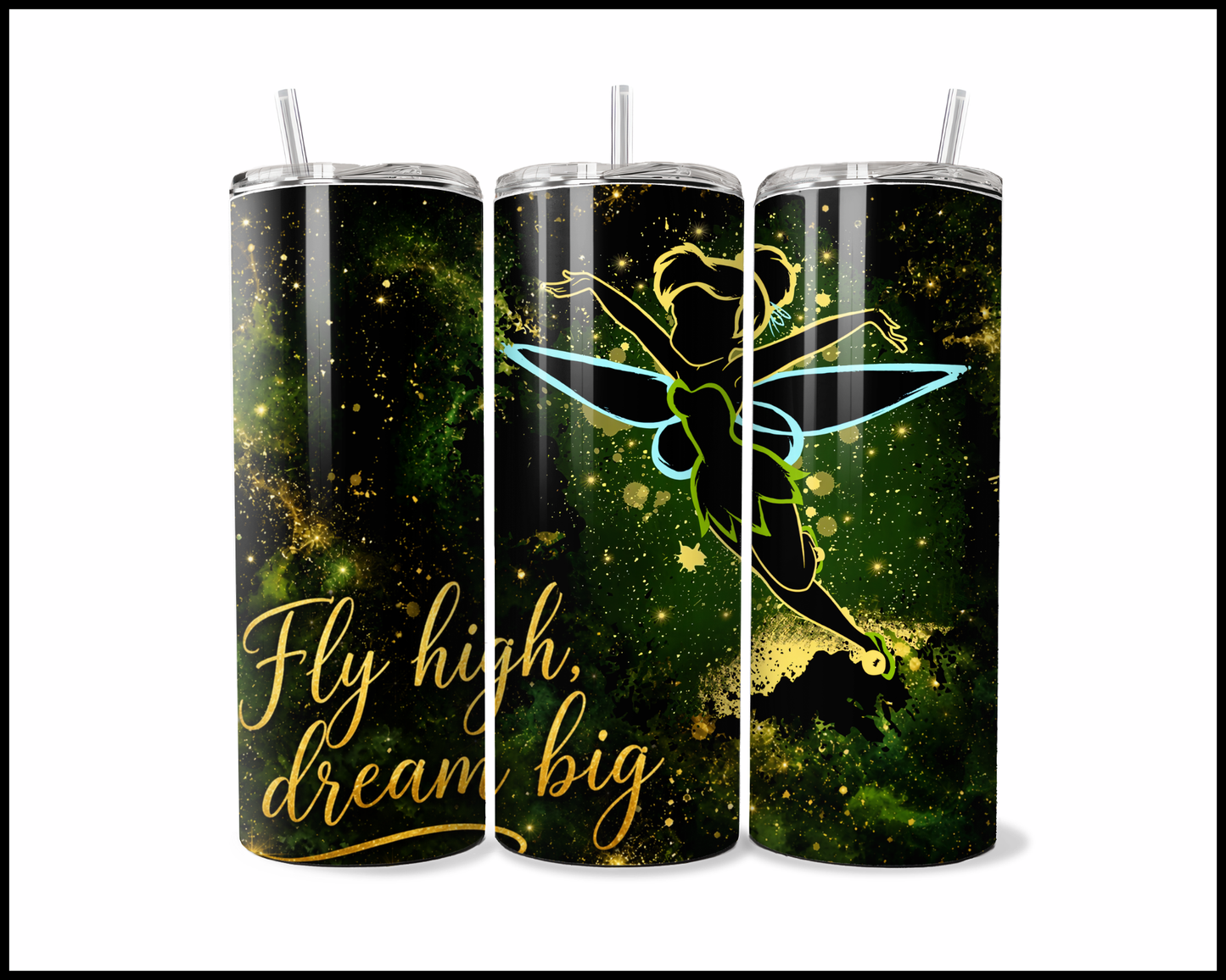 Midnight Magic - Peter Pan Inspired Stainless Steel Tumbler (5705)