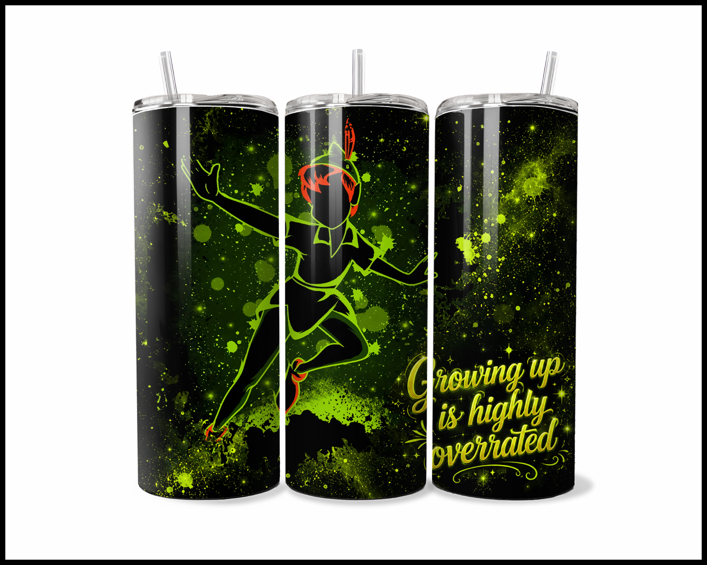 Midnight Magic - Peter Pan Inspired Stainless Steel Tumbler (5707)