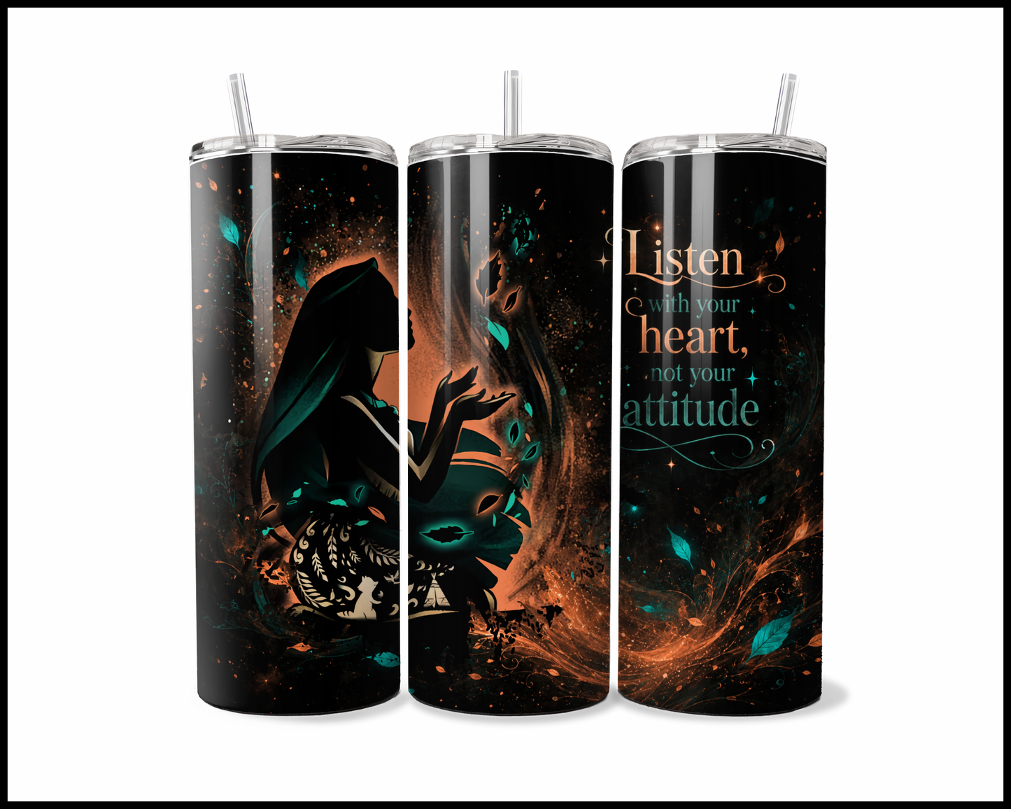 Midnight Magic - Pocahontas Inspired Stainless Steel Tumbler (5709)