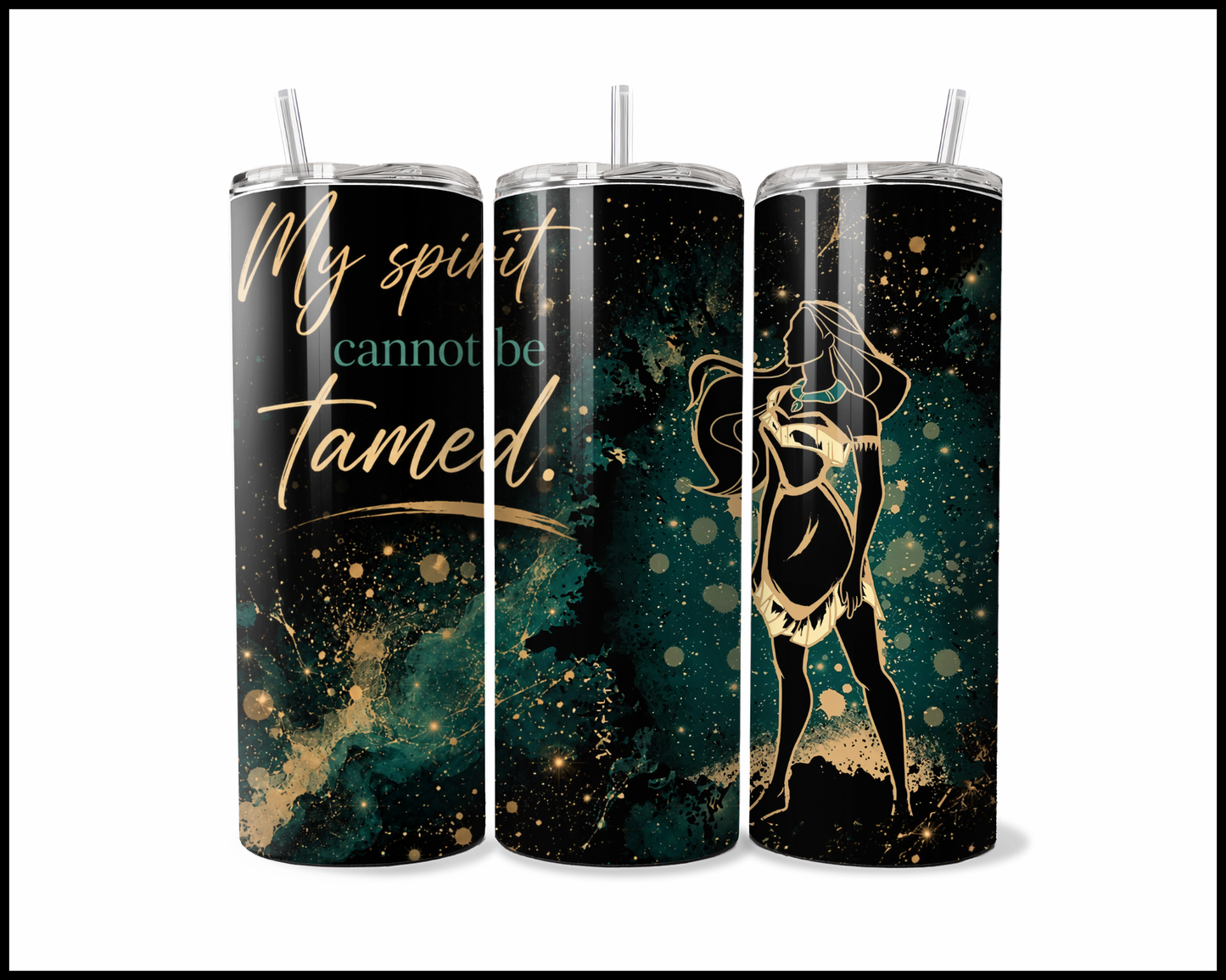 Midnight Magic - Pocahontas Inspired Stainless Steel Tumbler (5710)