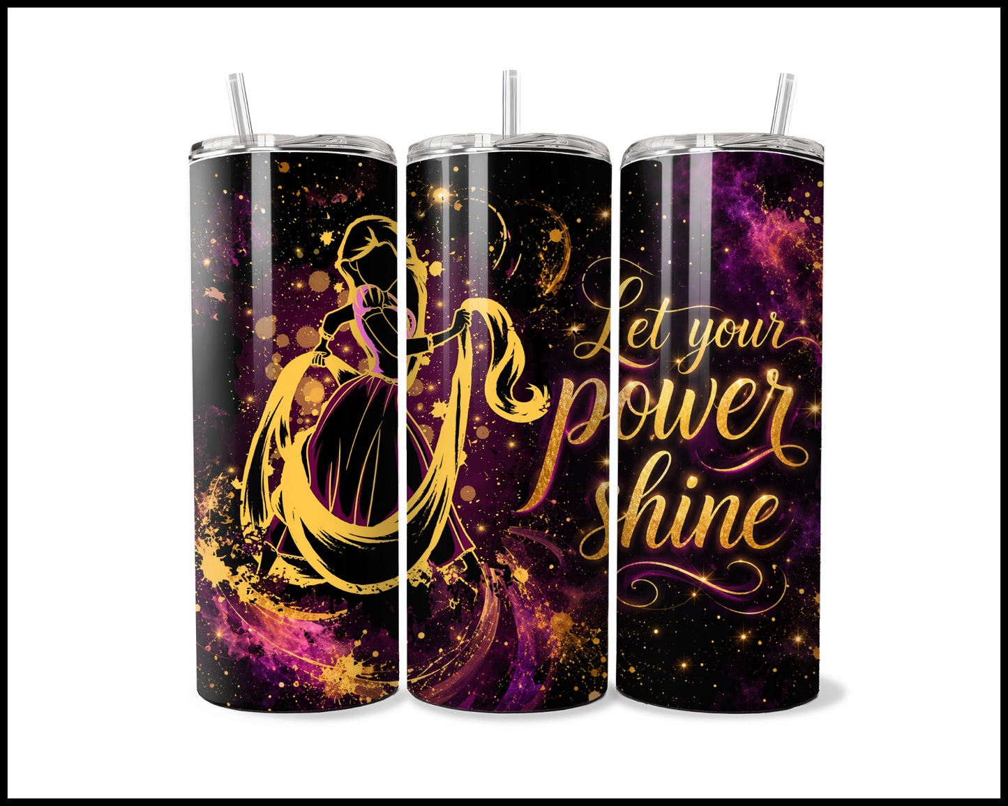 Midnight Magic - Tangled Inspired Stainless Steel Tumbler (5712)