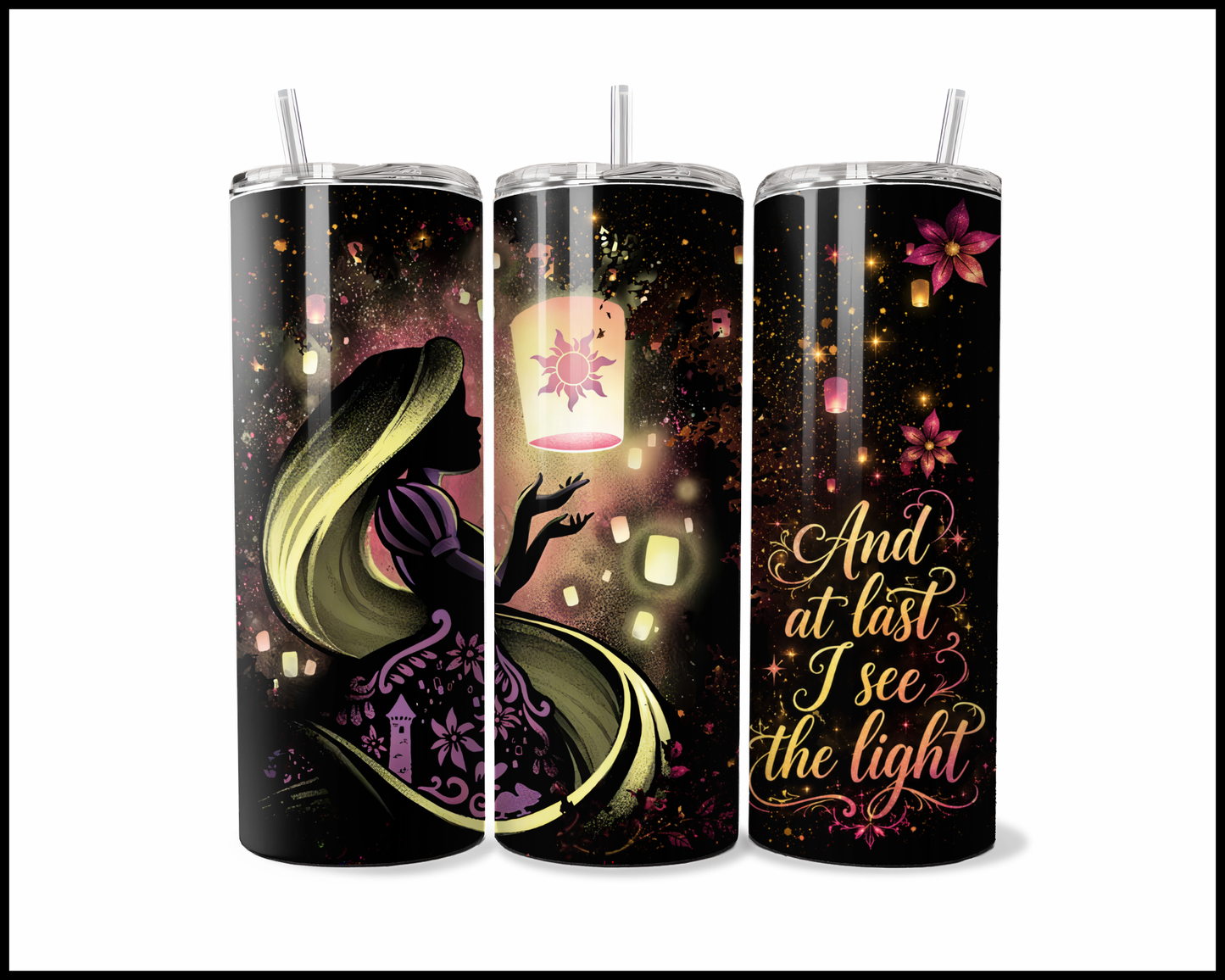 Midnight Magic - Tangled Inspired Stainless Steel Tumbler (5713)