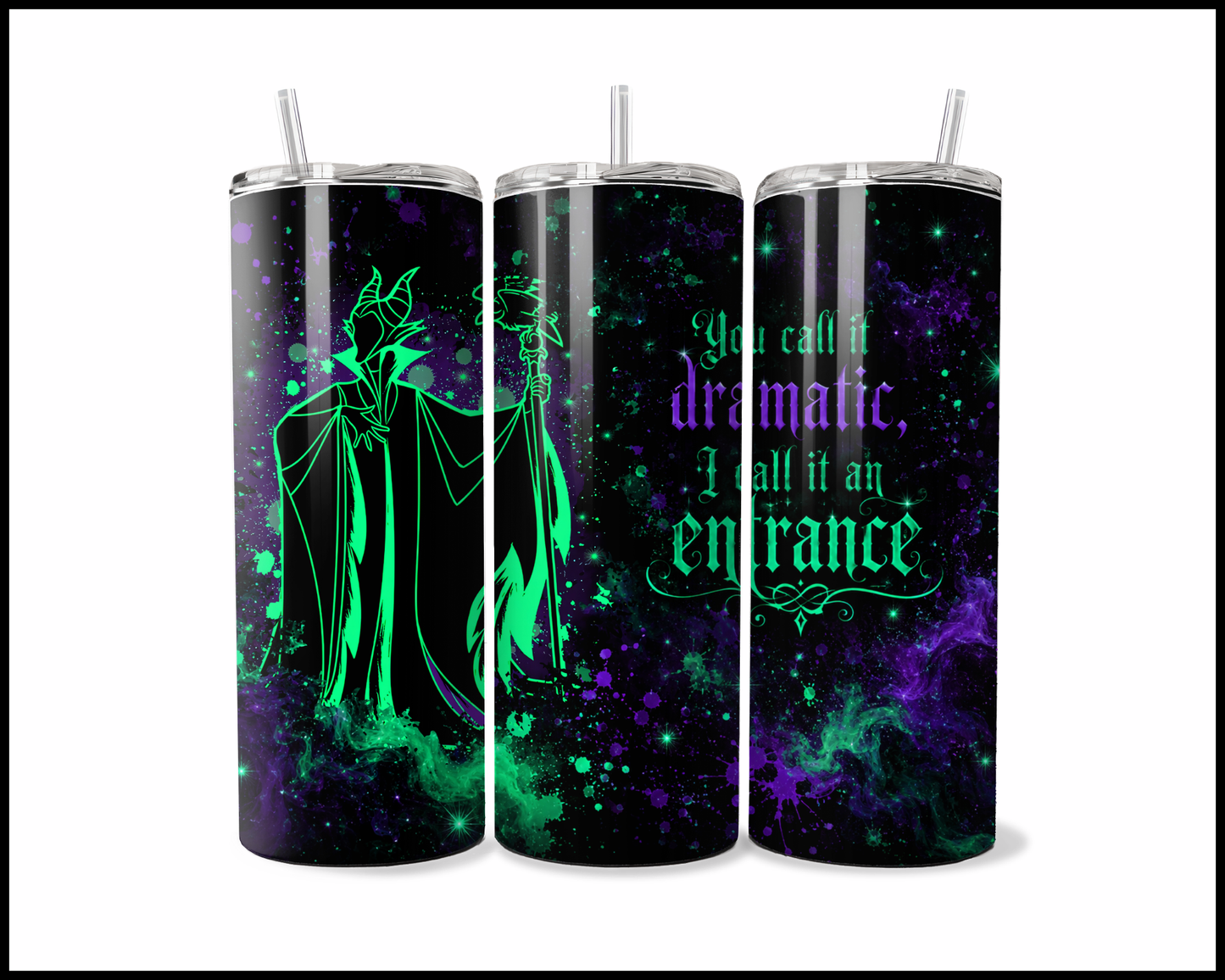 Midnight Magic - Maleficent Inspired Stainless Steel Tumbler (5716)