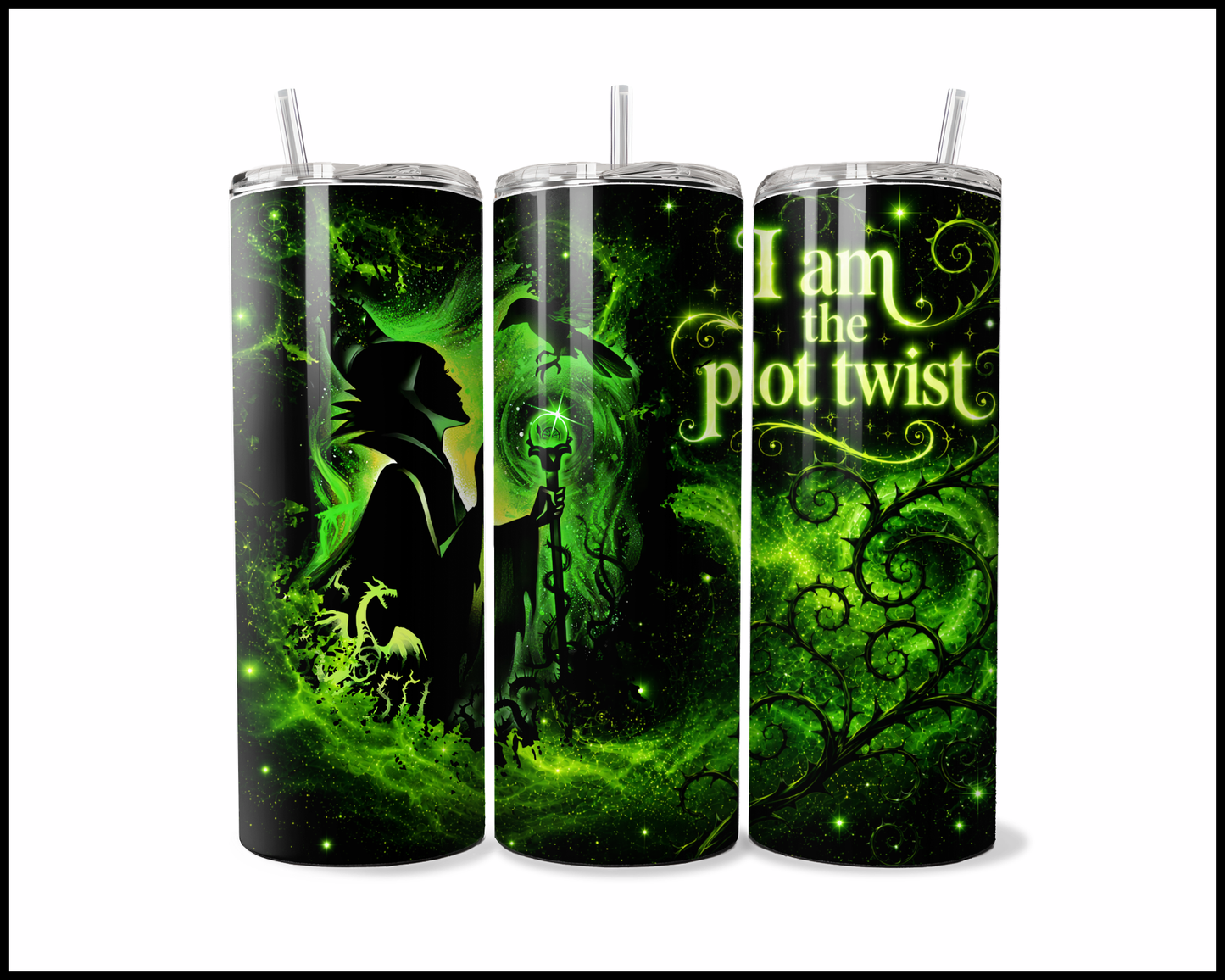 Midnight Magic - Maleficent Inspired Stainless Steel Tumbler (5718)
