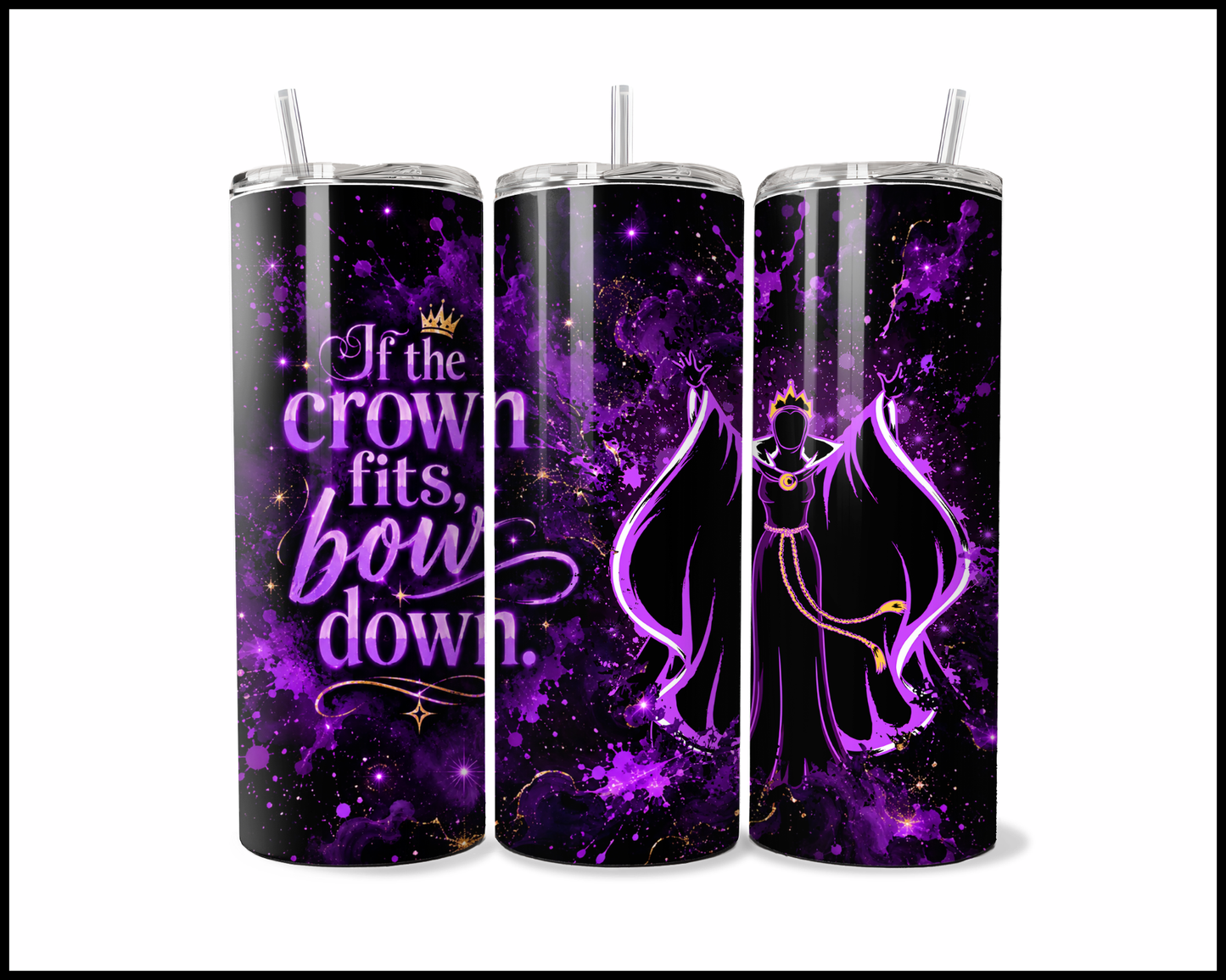 Midnight Magic - Snow White and the Seven Dwarfs Inspired Stainless Steel Tumbler (5720)