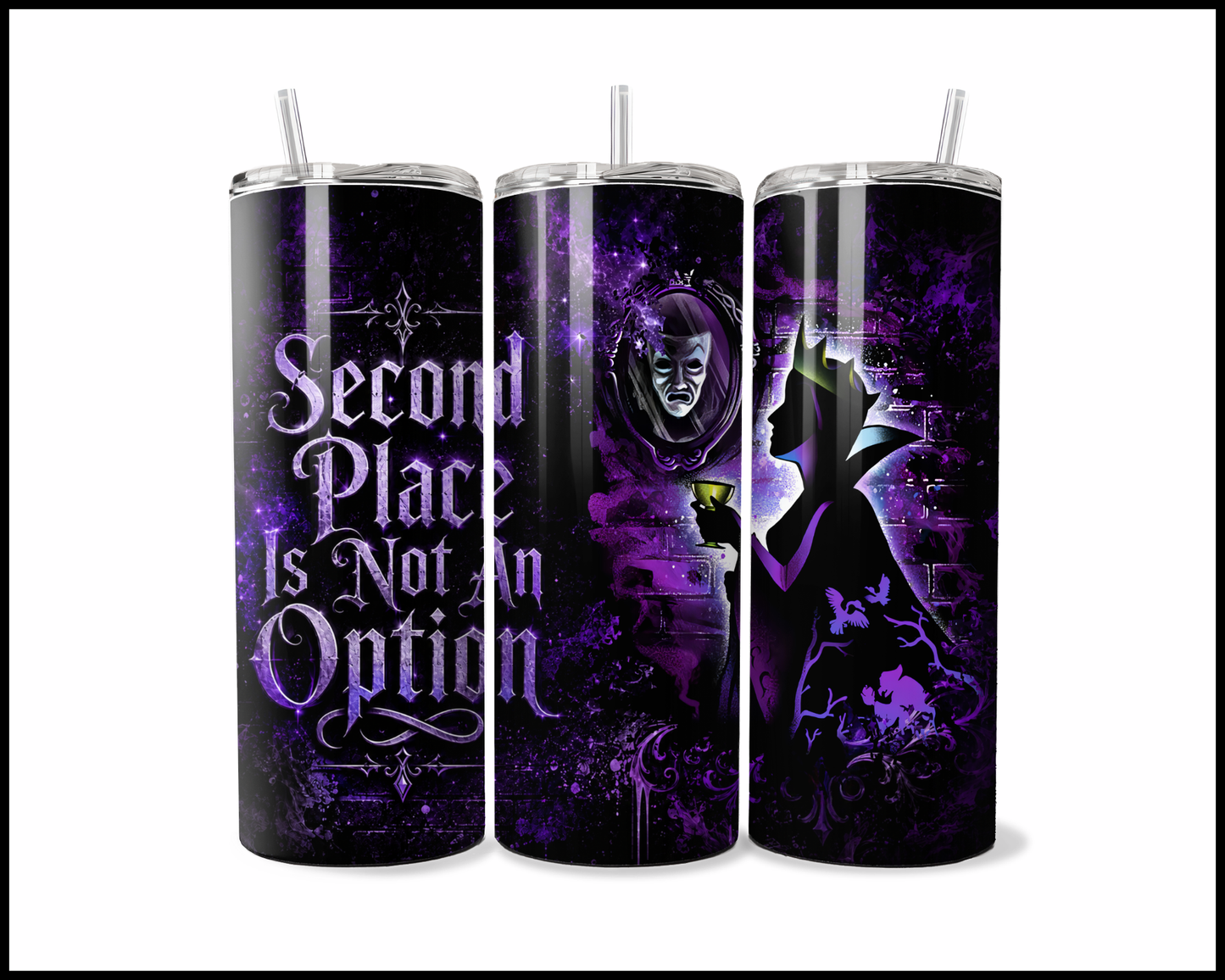 Midnight Magic - Snow White and the Seven Dwarfs Inspired Stainless Steel Tumbler (5721)