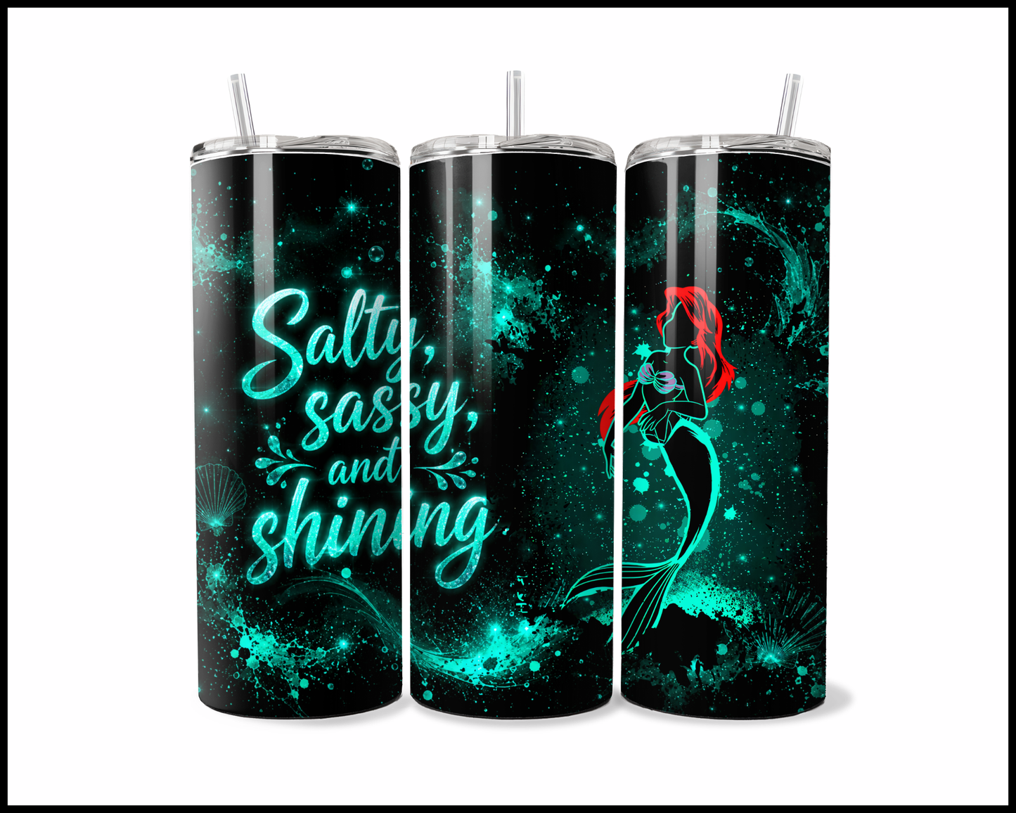 Midnight Magic - The Little Mermaid Inspired Stainless Steel Tumbler (5725)