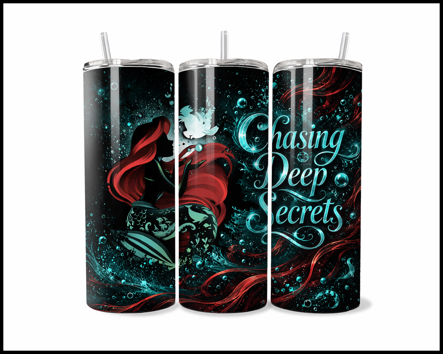 Midnight Magic - The Little Mermaid Inspired Stainless Steel Tumbler (5726)