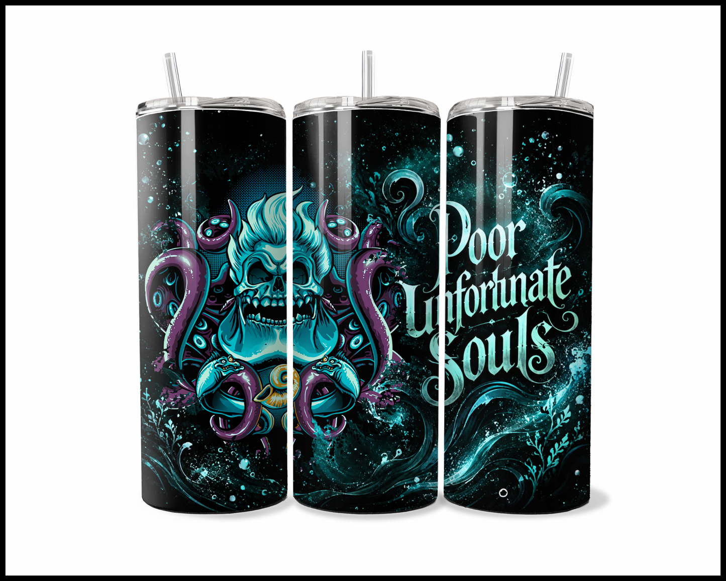 Midnight Magic - The Little Mermaid Inspired Stainless Steel Tumbler (5727)