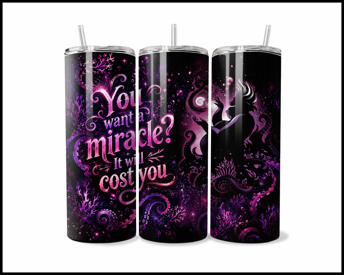 Midnight Magic - The Little Mermaid Inspired Stainless Steel Tumbler (5728)
