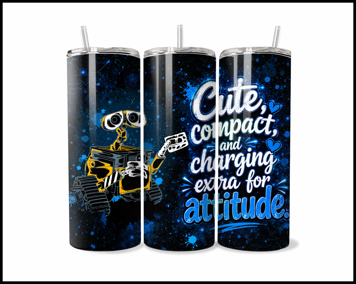 Midnight Magic - WALL-E Inspired Stainless Steel Tumbler (5734)
