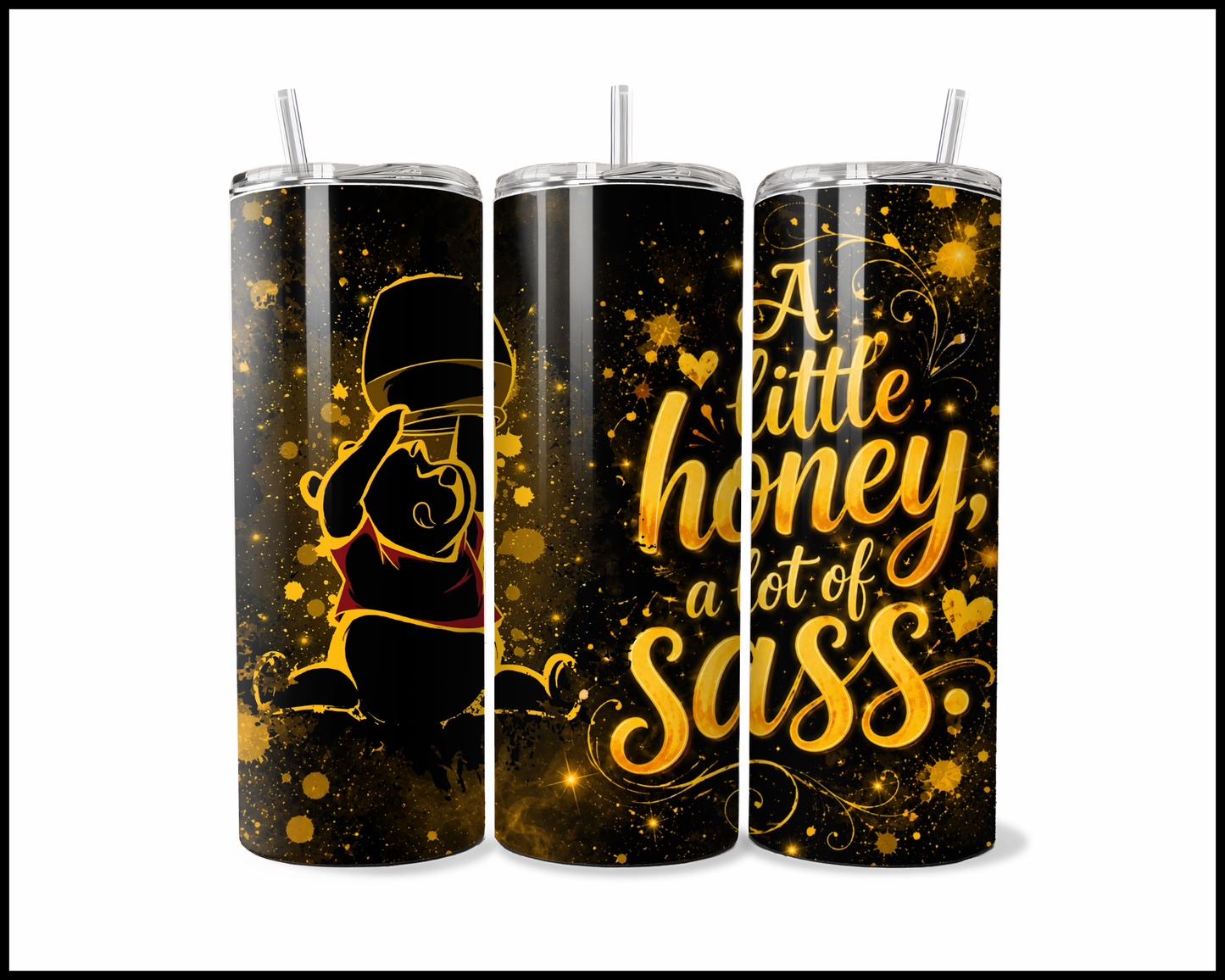 Midnight Magic - Winnie The Pooh Inspired Stainless Steel Tumbler (5735)