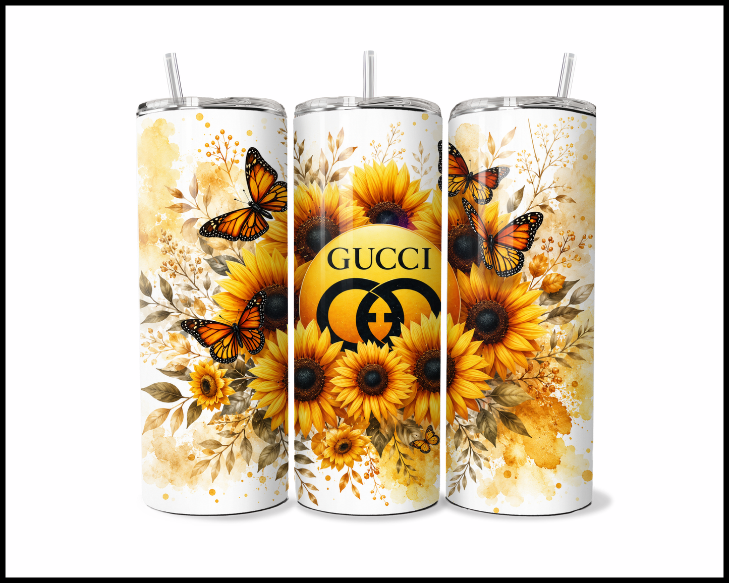 Brand Inspired Floral Blast Stainless Steel Tumbler (5743)