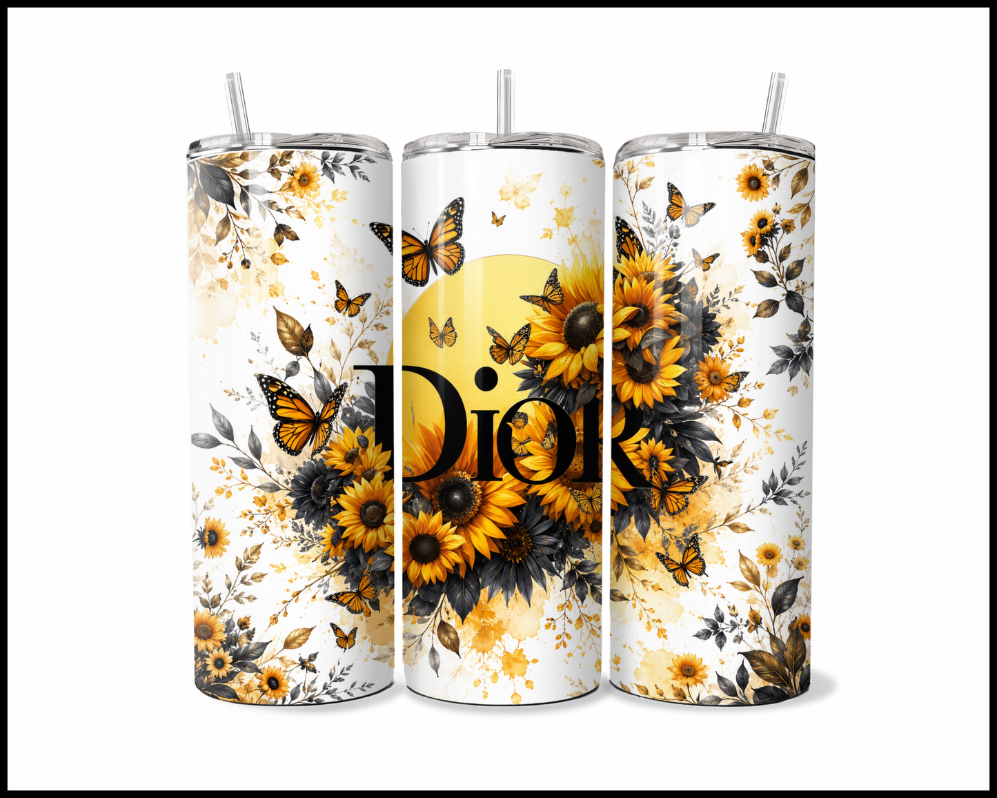 Brand Inspired Floral Blast Stainless Steel Tumbler (5748)