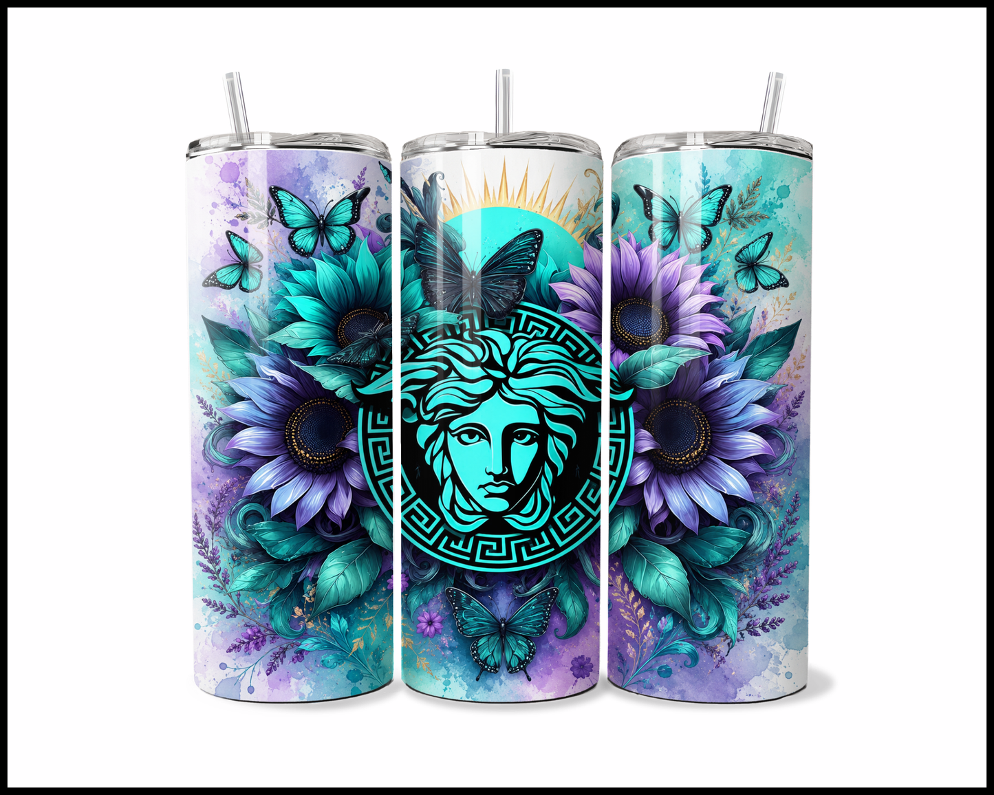 Brand Inspired Floral Blast Stainless Steel Tumbler (5751)