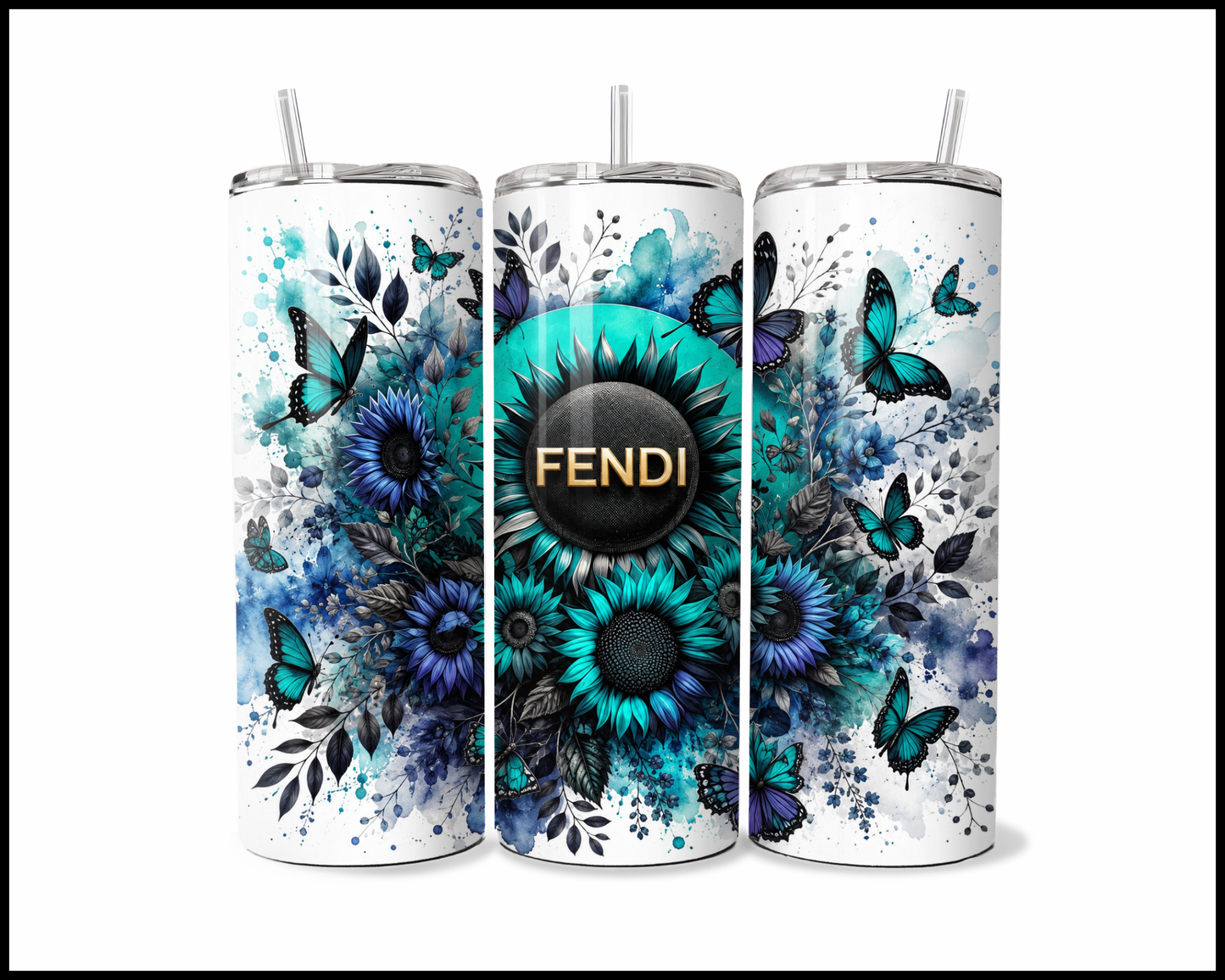 Brand Inspired Floral Blast Stainless Steel Tumbler (5755)
