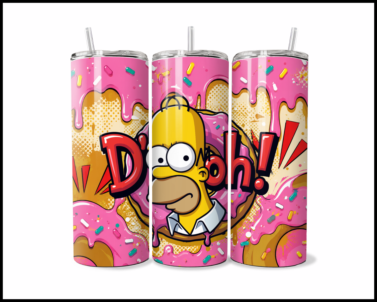 Homer Simpson Inspired Stainless Steel Tumbler (5768)