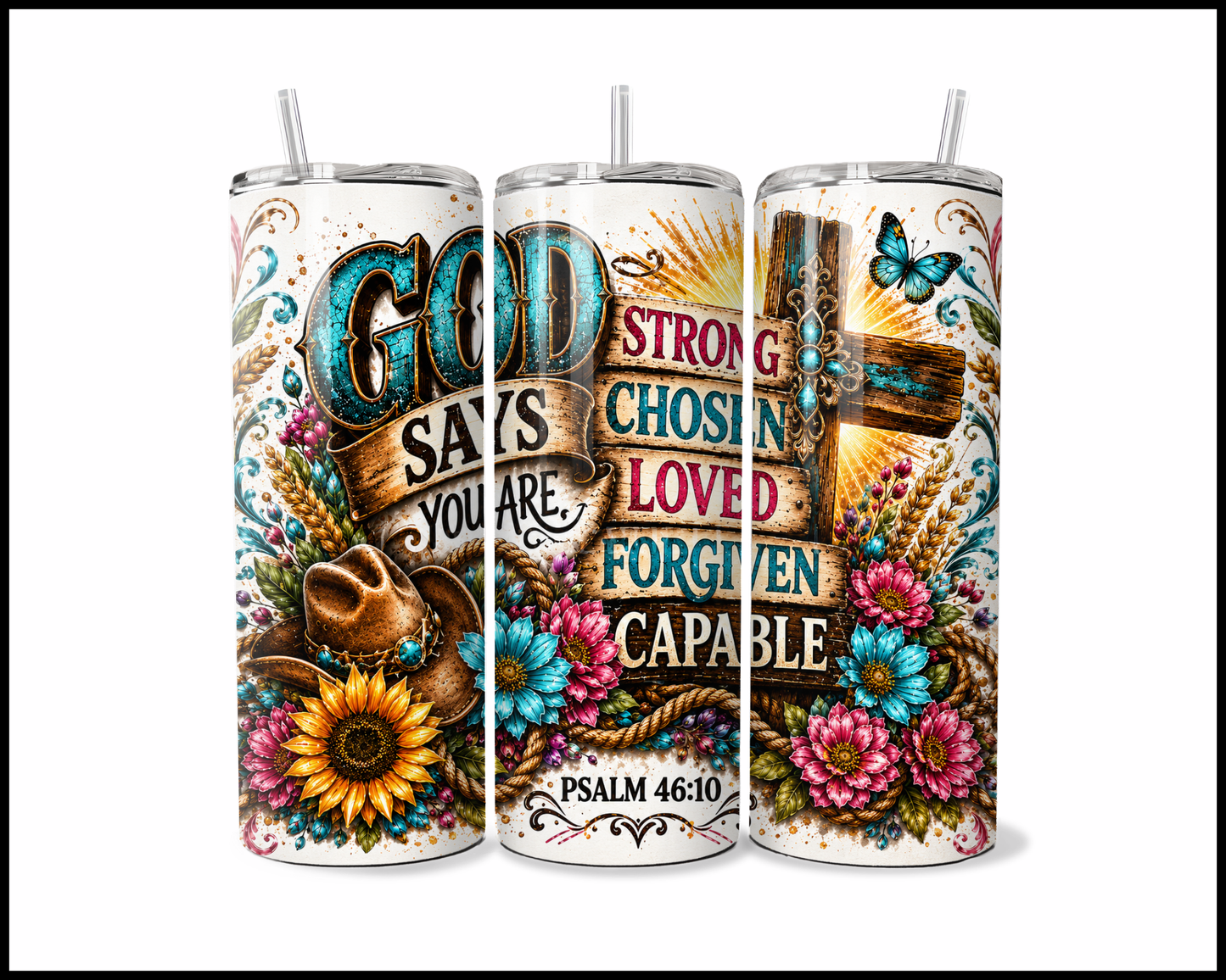Psalm 46:10 Inspired Stainless Steel Tumbler (5776)