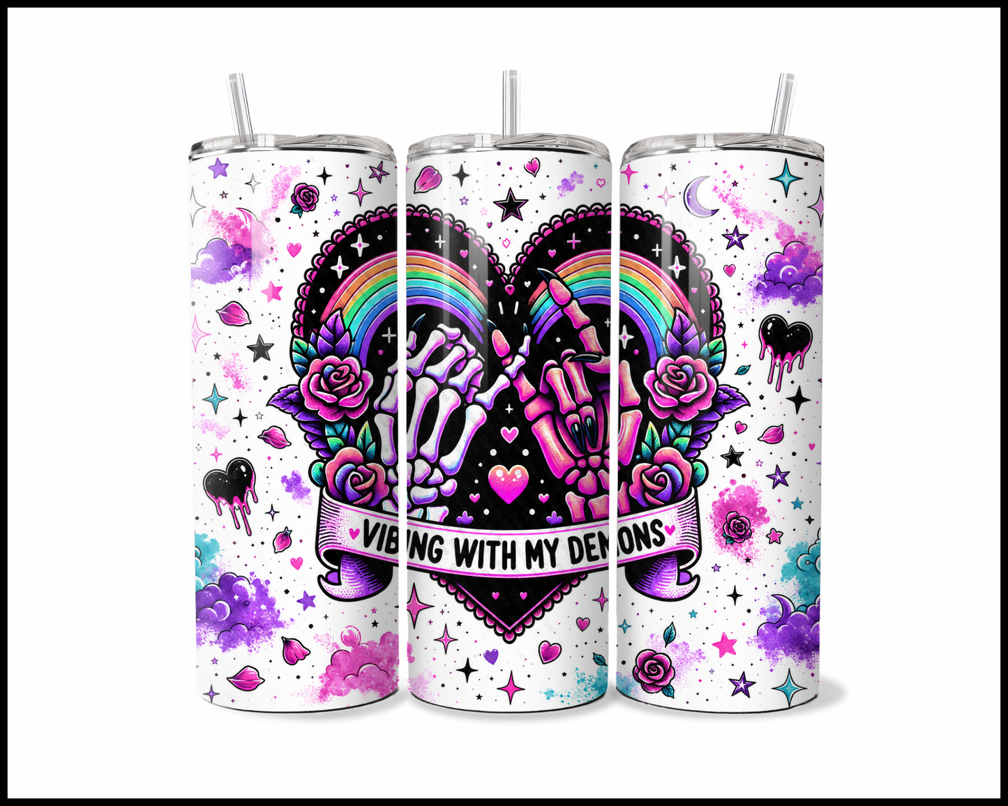 Vibing With My Demons Stainless Steel Tumbler (5780)